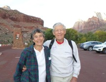 Ruth and Sam at Zion Park, before leaving for CA
